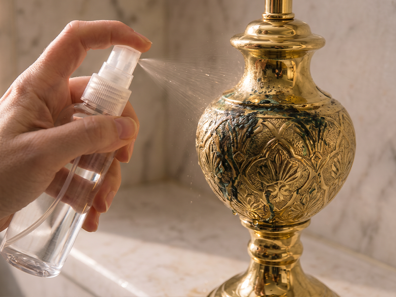 Harsh cleaner used on brass
