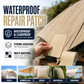 Self-adhesive repair patch for canvas