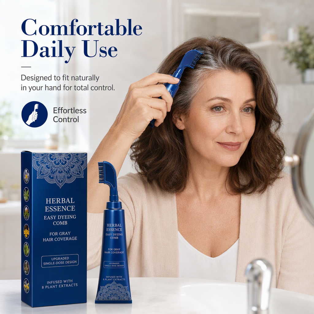 ⏳Time-Limited Special⏰Herbal Hair Dye Comb for Home Use