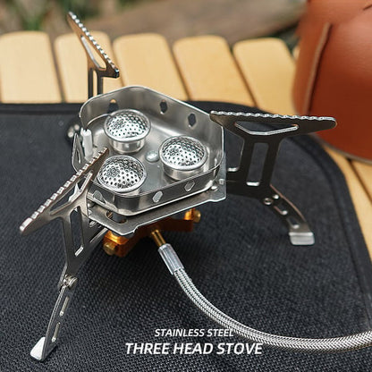 ⏰Camping Gas Burner – 5800W, Piezo Ignition, Windproof 🔥