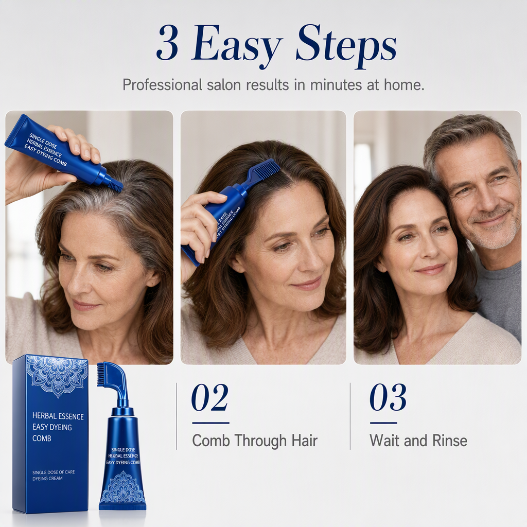 ⏳Time-Limited Special⏰Herbal Hair Dye Comb for Home Use