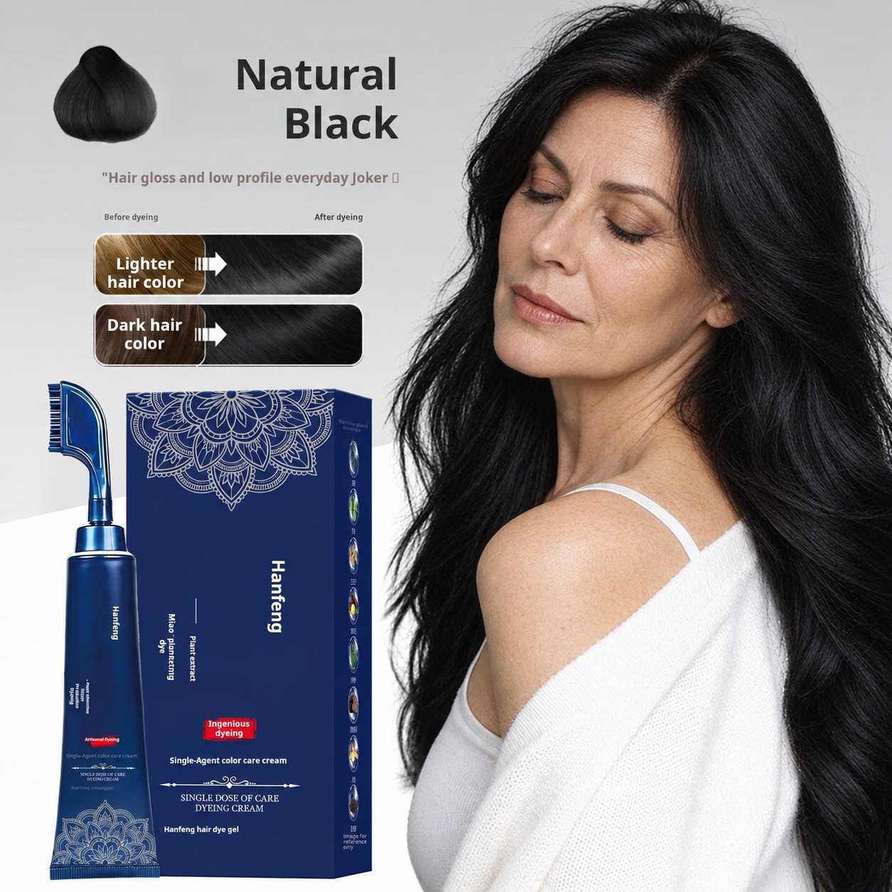 ⏳Time-Limited Special⏰Herbal Hair Dye Comb for Home Use