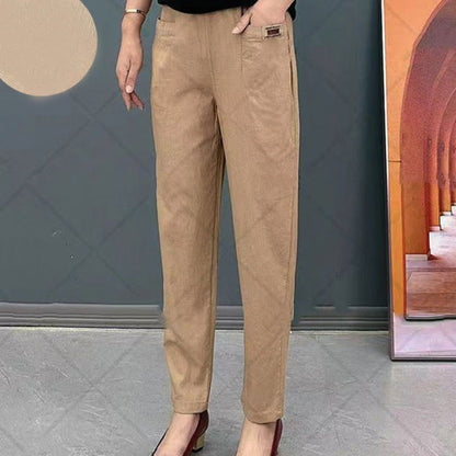 🧡Pantalones de algodón con cintura elástica para mujeres