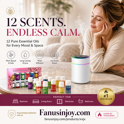 🌺The fresh scent lifts your mood！🌷12-Pack Water Soluble Essential Oils Set