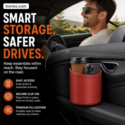 💞95K+ SOLD!🚗🧺Leather Car Door Cup Holder
