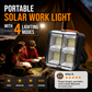 💡Portable Solar Work Light with 4 Lighting Modes