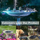🎁Solar Fountain, Solar Powered Bird Bath Fountain Pump with 4 Nozzles 1.4W Solar Panel Kit Water Pump, Outdoor Watering Submersible Pump for Pond, Pool, Garden, Fish Tank