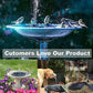 🎁Solar Fountain, Solar Powered Bird Bath Fountain Pump with 4 Nozzles 1.4W Solar Panel Kit Water Pump, Outdoor Watering Submersible Pump for Pond, Pool, Garden, Fish Tank
