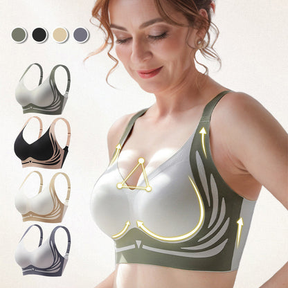 ☁️Zero-Gravity Comfort Bra: Seamless, Side-Control & Airflow Push-Up