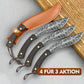 Sharp Feather Pattern Stainless Steel Knife
