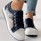 👟2026 New Design🙋‍♀️✨Ladies Casual Flat Round Toe Lace Up Low Top Shoes