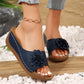 Vrouwen Comfort Slip-On Sandalen met Bloemen