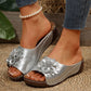 Vrouwen Comfort Slip-On Sandalen met Bloemen