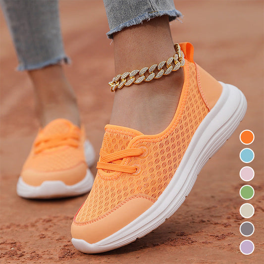 Ademende slip-on schoenen met platte zolen voor dames
