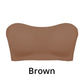 Women's Non-Slip Strapless Wireless Bra with Crossover Side Closure