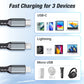 🔥2025 Hot Sale🔥Transparent Luminous 3-in-1 Super Fast Charging Cable