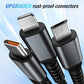 🔥2025 Hot Sale🔥Transparent Luminous 3-in-1 Super Fast Charging Cable