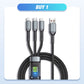 🔥2025 Hot Sale🔥Transparent Luminous 3-in-1 Super Fast Charging Cable