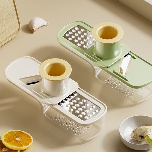 🔪 50% OFF NOW! 🥔 3-in-1 Mandoline Slicer with Container - Sharp Blades for Perfect Veggie Cuts, Compact & Dishwasher Safe 🥒📦