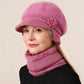 Women's Warm Knit Hat & Neck Warmer Set