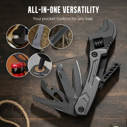 9-in-1 Compact Pocket Tool with Wrench