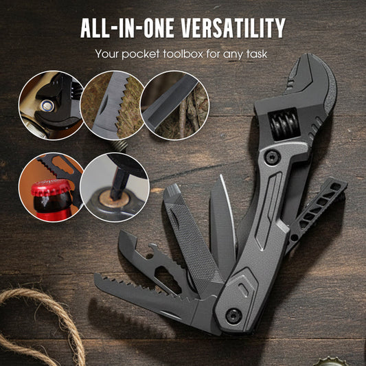 9-in-1 Compact Pocket Tool with Wrench