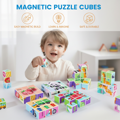 Magnetic 3D Cube Puzzle Blocks for Kids