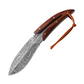 Forged Full-Tang Hunting Knife with Feather Pattern