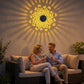 🌞💡Solar Mandala Wall Light Outdoor Garden Fence Projector Lamp Patio Ambient Decor✨