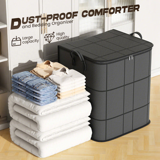 Dust-Proof Comforter and Bedding Organizer – Zippered & breathable – Extra large capacity, clear window – perfect for seasonal storage or travel 🧳