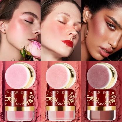 ⏰Portable Powder Blush with Puff Applicator
