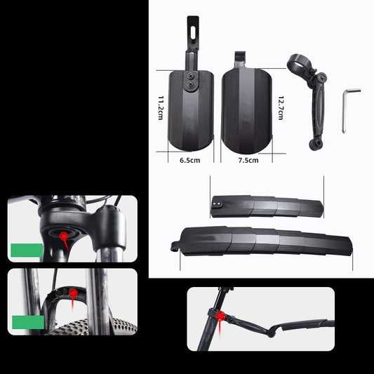 🚲 Retractable & Adjustable Bicycle Mudguard Set – Universal Fit, Sturdy & Splash-Proof Design 💨