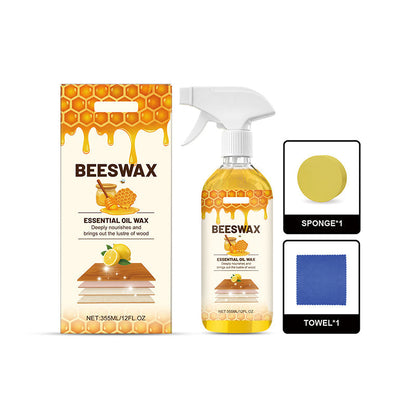 🪵 All-in-One Wood Beeswax Spray – 355ml, Cleans, Nourishes, Polishes 🌿