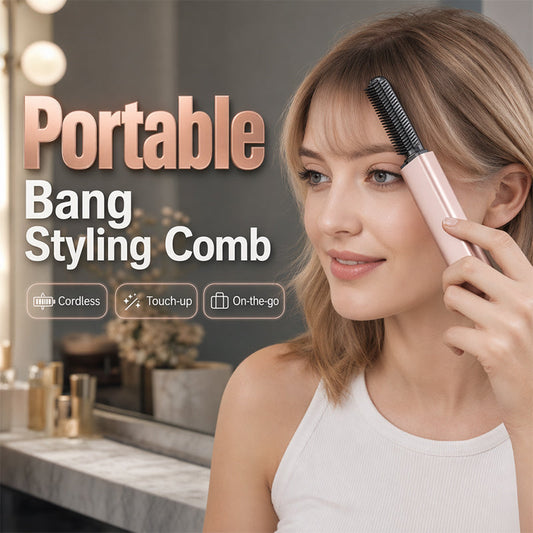 🎁⚡50K+ SOLD! 👩Shape hair in 3 seconds! Create gorgeous hairstyles anytime anywhere. 💁Portable Wireless Mini Bang Styling Comb