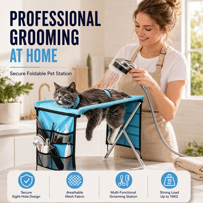 ⏰2-in-1 Foldable Pet Grooming Bed🐱🐶🛋️