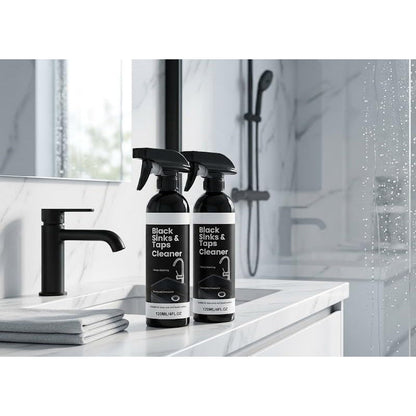 🚿Limescale Cleaner Spray for Black Sinks & Taps, Stubborn Water‑Stain Remover Spray, No‑Scrub Bathroom Fixture Cleaner for Faucets, Sinks & Shower Surfaces