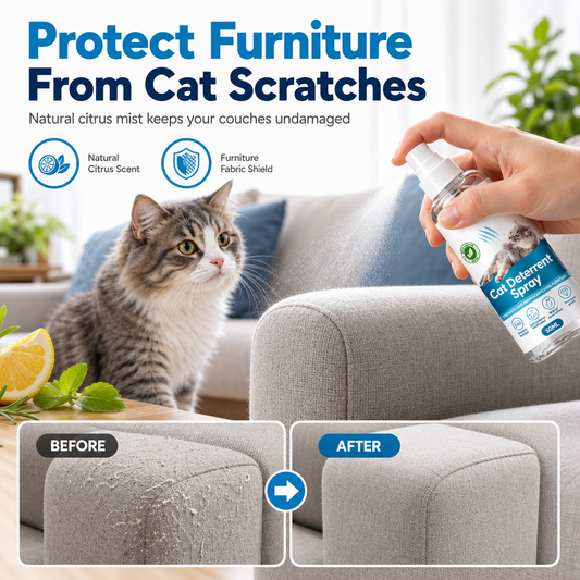 🐱  Citrus Cat Scratch Deterrent Spray – 100ml, Stop Cats Scratching Furniture 🧴