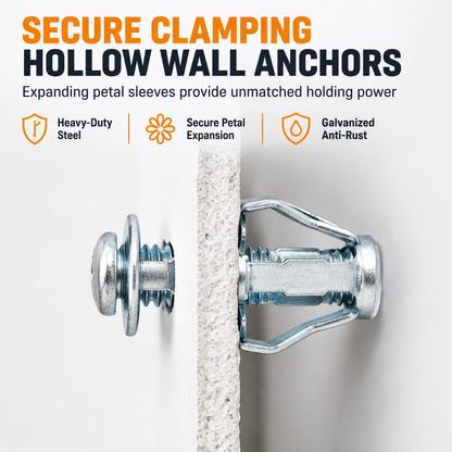 Lantern-Shaped Hollow Wall Anchors and Expansion Screws