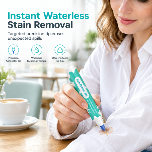 Portable Waterless Stain Remover Pen for Clothes 15g Instant Oil Stain Cleaning Stick for White Clothing