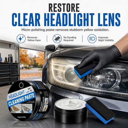 🚗Car Headlight Restoration Paste and Polishing Cream for Removing Oxidation Yellowing and Haziness