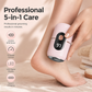 Electric Foot Grinder with 6 Speeds and 5 Replacement Heads for Dead Skin Removal